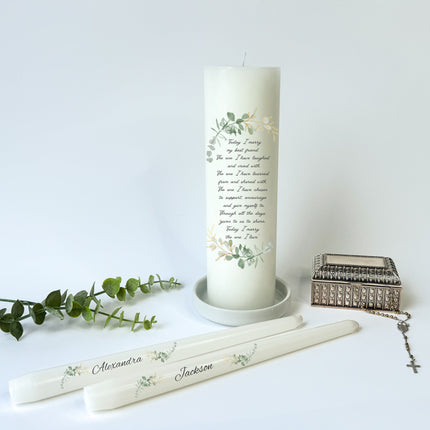 Wedding Zinnia Unity Candles With Names