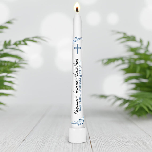 Baptism Taper candles Personalized Ceremony Baptism Candle, Godparent Taper candle, Christening custom candle, Custom baptism candle