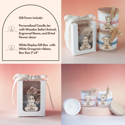 Personalized Baby Shower Candle Favors