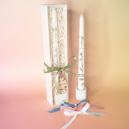Baptism Goldie Custom Taper Candle