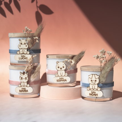 Personalized Baby Shower Candle Favors