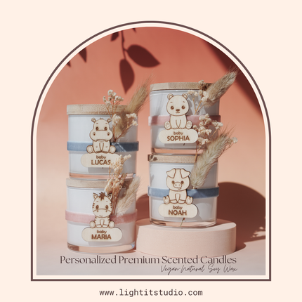 Personalized Baby Shower Candle Favors