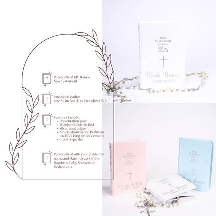 Personalized Baby Bible Custom Engraved Christening Baptism Gift