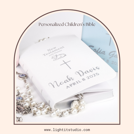 Personalized Baby Bible Custom Engraved Christening Baptism Gift