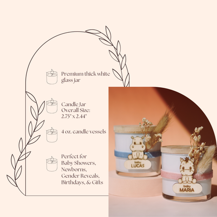 Personalized Baby Shower Candle Favors