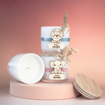 Personalized Baby Shower Candle Favors