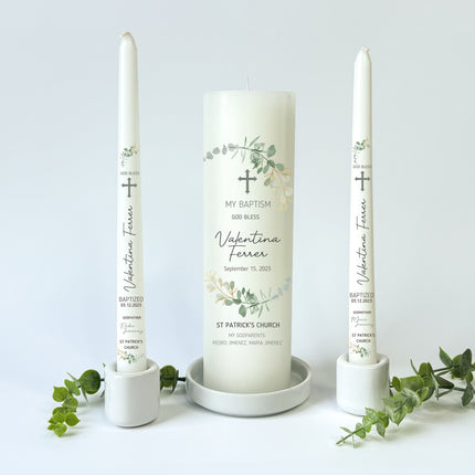Baptism Zinnia Christening Candles
