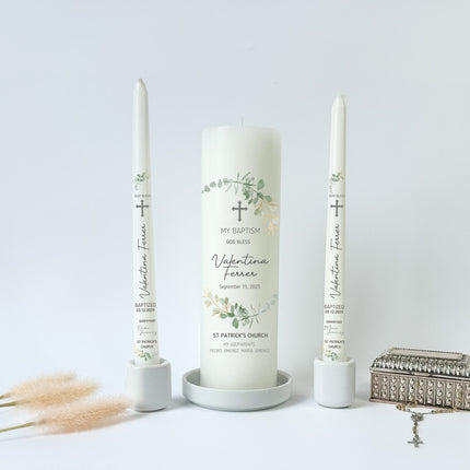 Baptism Zinnia Christening Candles