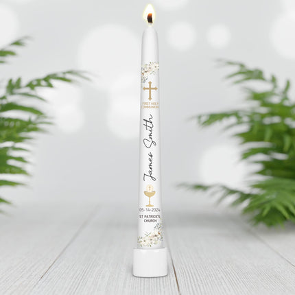 First Holy Communion Jasmine Taper Candle