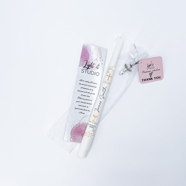 First Holy Communion Jasmine Taper Candle