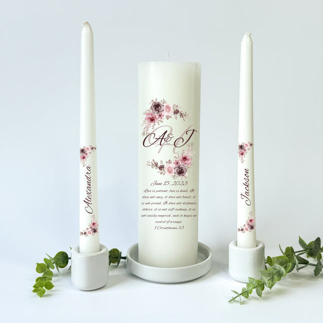 Wedding Rose Unity Candles