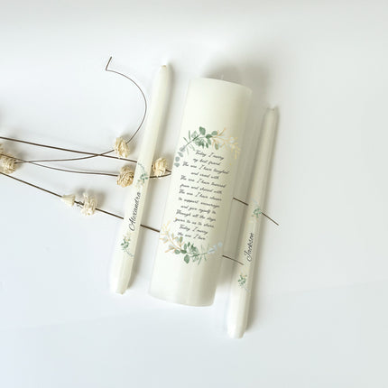Wedding Zinnia Unity Candles With Names