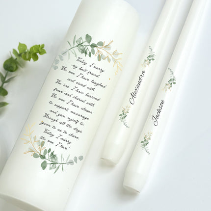 Wedding Zinnia Unity Candles With Names