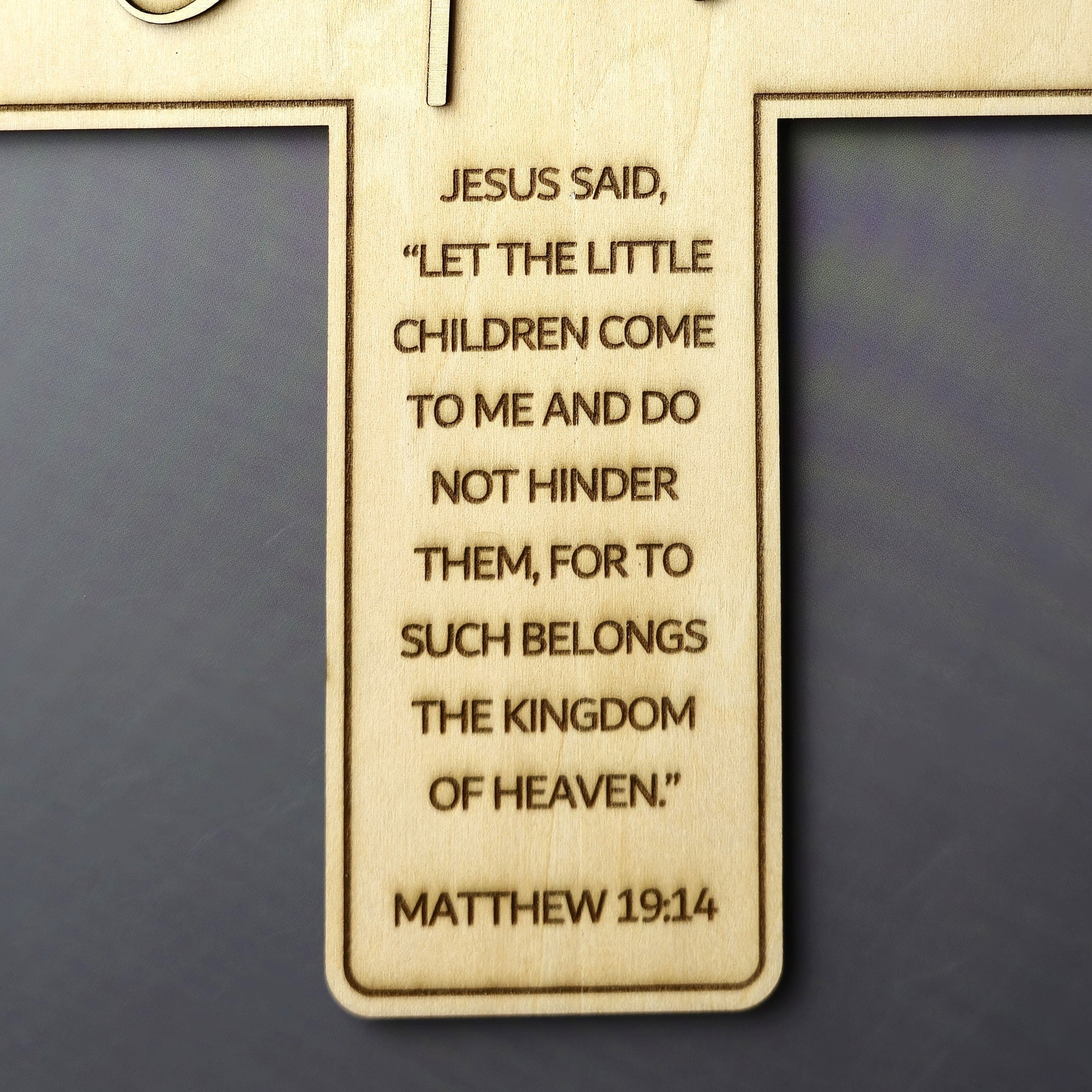 Engraved Natural Wood Cross Gift Keepsake – LightitStudio