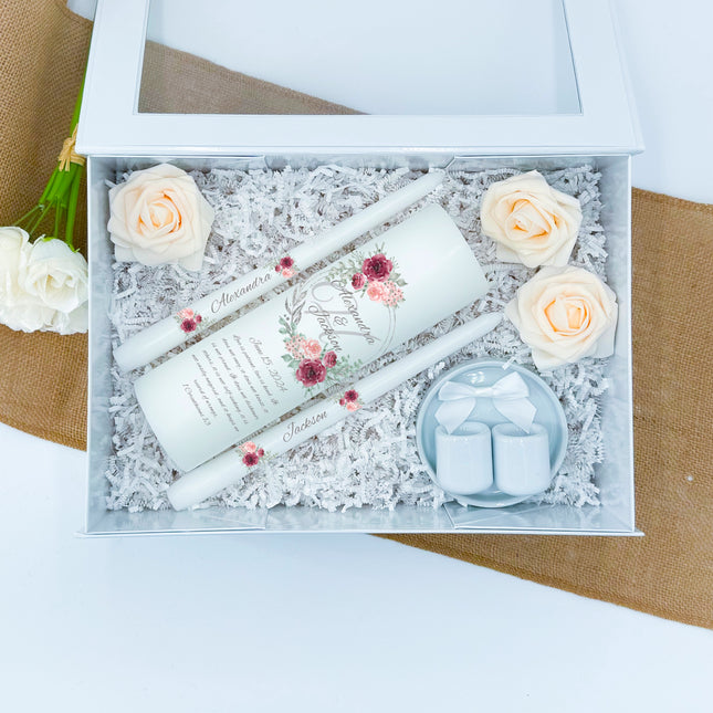 Wedding Gift Box Rose Unity Candle