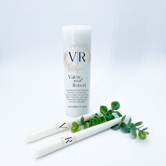 Wedding Laurel Unity Candles